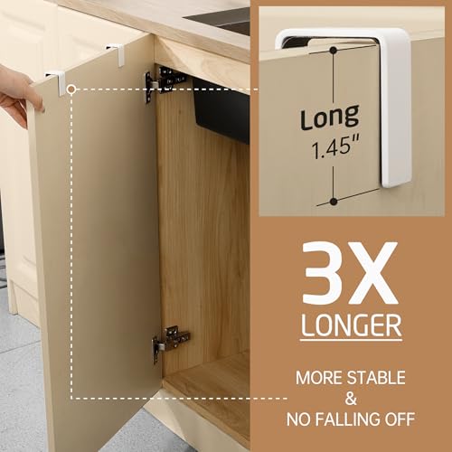 KES Over Cabinet Door Towel Bar Fit 1" Thick, Kitchen Towel Holder, Kitchen Towel Rack, Cabinet Towel Holder Scratchproof, White 2 Pack, KTH500S26-WH-P2 - color: White