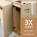 KES Over Cabinet Door Towel Bar Fit 1" Thick, Kitchen Towel Holder, Kitchen Towel Rack, Cabinet Towel Holder Scratchproof, White 2 Pack, KTH500S26-WH-P2 - color: White