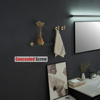 JQK Bathroom Glass Shelf, Tempered Glass Shower Storage 12 by 5 inches, 304 Stainless Steel Champagne Bronze Wall Mount, TGS101L12-CB - color: Champagne Bronze, size: 12 Inch (1 Pack)