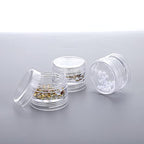 Hipiwe 6 Sets 5 Layers Plastic Round Storage Containers Small Art Craft Accessory Organizer Box 10ML Containers Jars for Jewelry Small bead Nail Designs Storage - size: 6Packs 1.5"D x3.9"H