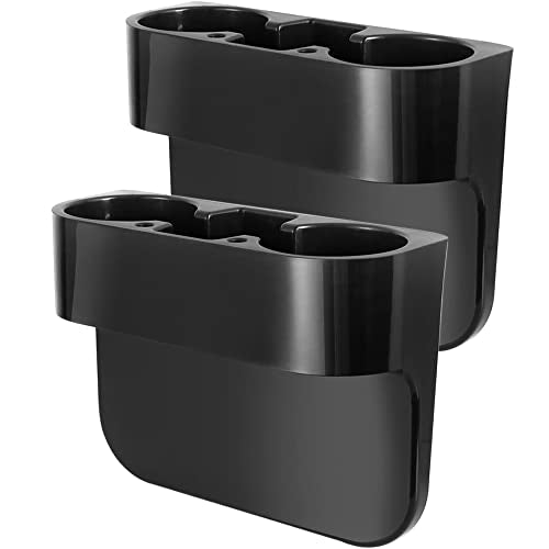 Heart Horse 2Pcs Cup Holder Portable Multifunction Vehicle Seat Cup Cell Phone Drinks Holder Box Car Interior Organizer (Black) - color: Black, size: 2 Pack