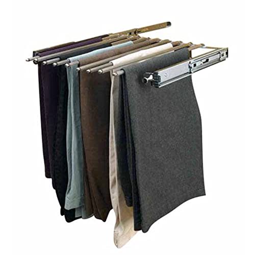 Rev-A-Shelf 30" Pull Out Wire Frame for 9 Pairs of Trouser Pant Rack for Space Saving Home Closet Storage Organization, Chrome, PSC-3014CR - size: 16 Pair