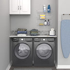 ClosetMaid 3-Tier Hanging Wall Mounted Metal Rack for Spices, Shelf Storage, Pantry Organization, Laundry, Kitchen, Bathroom, White, 8022 - size: 18-Inch Wide, style: 3-Tier
