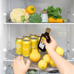 NOSTA Home Rotating Lazy Susan for Refrigerator - Square Lazy Susan - Rectangular Fridge Lazy Susan Organizer - 360° Rotating Storage - Medium Size (15x11) - size: Medium (15.25 x 11in)