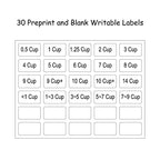 SWOMMOLY Expandable Food Storage Container Lid Organizer, Includes 8 Adjustable Dividers, 30 Preprinted and Blank Writable Labels, Extra Large - size: Extra Large