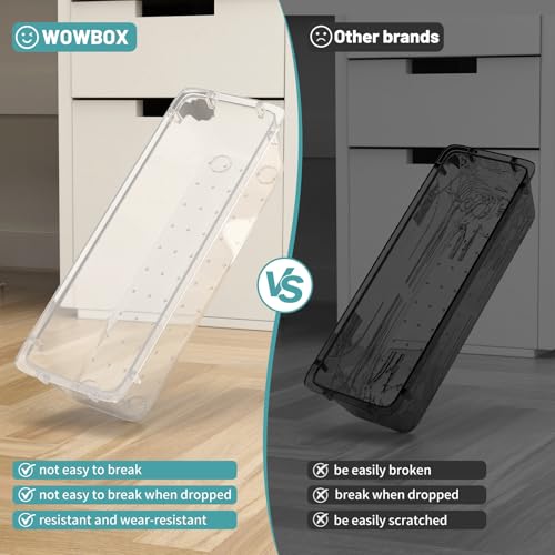 WOWBOX 8 PCS Clear Plastic Drawer Organizer Set, 4 Sizes Desk Drawer Organization and Storage Containers for Makeup, Cosmetics, Jewelry and Gadgets in Kitchen, Bathroom, Bedroom, Office, Clear - color: Clear, size: 8 PCS