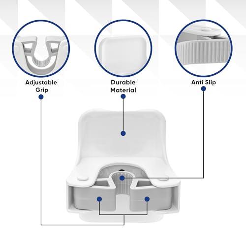 Superio Broom Organizer, Single Plastic Broom & Mop Organizers (Plastic, 16) - size: 16