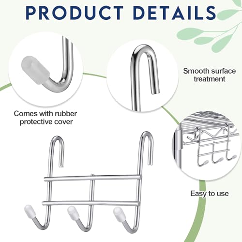 Teenyyou 6 Pack 3 Hook Attachment for Wire Shelving 3.75" l x 1.625" d x 3.25" h Wire Shelving Hooks Accessories Steel Hanging Rack Metal for Storage Organizer(Chrome) - color: Chrome