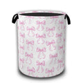Pink Bow Laundry Hamper,Laundry Baskets,Waterproof Oxford Cloth Toy Storage for Bedroom,Bathroom,Nursery,16x20.8 Inch - color: Pink Bow