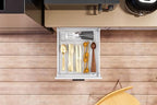 Yieach Clear Large Silverware Organizer 12 inch Wide for Kitchen Drawers,BPA Free Silverware Trays,Plastic Silverware Dividers & Holder,Utensil and Flatware Drawer Organizer Suitable for Fork,Spoon - size: Large