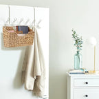 BTSKY Woven Hanging Magazine Holder, Water Hyacinth Magazine Basket, Wall Mounted Storage Basket for Books & Files, Wall File Organizer Magazine Rack with Handle for Home & Office - 13.2x2.8x8.9 Inch