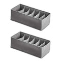 Amazon Basics Underwear Drawer Organizer Dividers for Closet Organization and Storage, Fits Perfectly in Dresser, 2-Pack, Gray | Pack of 2 - size: Pack of 2