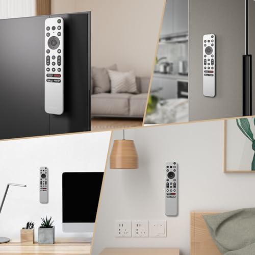 JUMEIHUI 6 Pack Magnetic Remote Control Holder Wall Mount,Convenient and Stylish TV Remote Organizer for Home Office School Supply Storage,No Drilling, Strong Magnet (White) - color: White