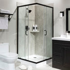 Palisade Vinyl Waterproof Corner Shower Shelf in Wind Gust/Urban Coast - color: Wind Gust/Urban Coast
