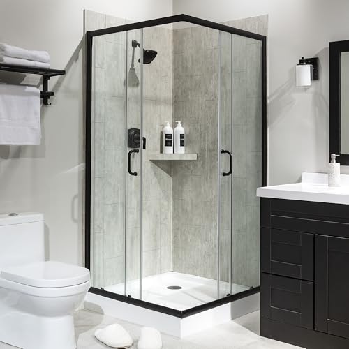 Palisade Vinyl Waterproof Corner Shower Shelf in Wind Gust/Urban Coast - color: Wind Gust/Urban Coast