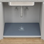 Under Sink Mat, 25" x 22" Silicone Kitchen Cabinet Tray, Waterproof & Flexible Under Sink Liner for Kitchen Bathroom and Laundry Room - size: 22"W x 25"L