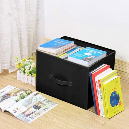 EBIGIC Black Storage Bins 9.0"x7.5"x7.5" Small Size Fabirc Foldable Closet Toy Organizer Collapsible Cloth - color: Black 1Pack, size: 9”x 7.5”x 7.5”