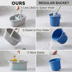 Haundry 4.5 Gallon Cleaning Bucket, Good Grips Household Mop Bucket for Cleaning Supplies, Cleaning Caddy Organizer Basket with Handle, 17.1L, Grey - color: Gray