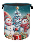 Cute Winter Snowman Laundry Basket - Heavy Duty 60L Dirty Clothes Organizer, Water Resistant Foldable Hamper for Men Women - color: Cute Winter Snowman