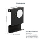 Key Holder Wall Mount and Mail Organizer - Hide Your Mail with a Modern and Minimal Look (Black) - color: Black