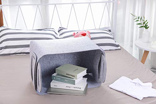 Storage Basket Felt Storage Bin Collapsible& Convenient Box Organizer with Carry Handles for Office Bedroom Closet Babies Nursery Toys Laundry (Light grey, 19.9inch（L）×13.6inch（W）×12.6inch（H）) - color: Light grey, size: 19.9inch（L）×13.6inch（W）×12.6inch（H）
