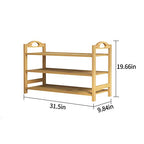 UDEAR Bamboo Shoe Rack 3-Tier Shoe Storage Organizer Entryway Shoe Shelf - size: 3-Tier