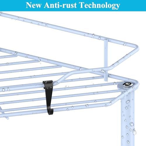 HuggieGems 3 Tier Floor Standing Corner Shower Caddy Organizer Shelf with Hooks, Bathroom Shelves Stand Rack, Blue - color: Blue, size: 3 Tier