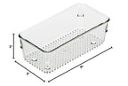 Oggi Clear Drawer Organizer - 3" X 6"- Ideal for Organizing Kitchen Drawers, Office, Desk, Silverware, Kitchen Utensils, Cosmetics and Bathrooms (Pack of 2) - size: 3" by 6" (Pack of 2)