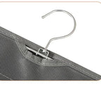 Wardrobe Jewelry Storage Bag, 15.7 Inch x 32.7 Inch 80 Pockets White Cloth Hanging Hangers Transparent Grids for Necklace Organizers (white)