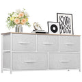 YITAHOME Wide Chest of Drawers, Dresser with 5 Drawers, Light Grey Fabric Storage Tower, Dresser for Bedroom with 5 Drawers, Living Room, Closets - Sturdy Steel Frame, Wooden Top - color: Cool Light Grey, style: 5-Drawer