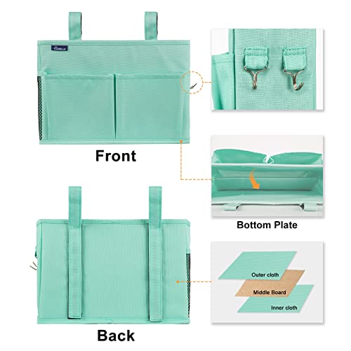 Surblue Caddy Hanging Organizer Bedside Storage Bag for Bunk and Hospital Beds, Green, Small - color: Green, size: Small