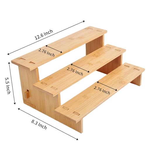 JinDoWin 3 Tiered Spice Rack Organizer for Cabinet,Spice Organization for Cabinet, Seasoning Organizer,Spice Shelf and Spice Organizer for Cabinet,Pantry Organizers and Storage (2 Pack, Small) - color: 2 Pack, size: Small