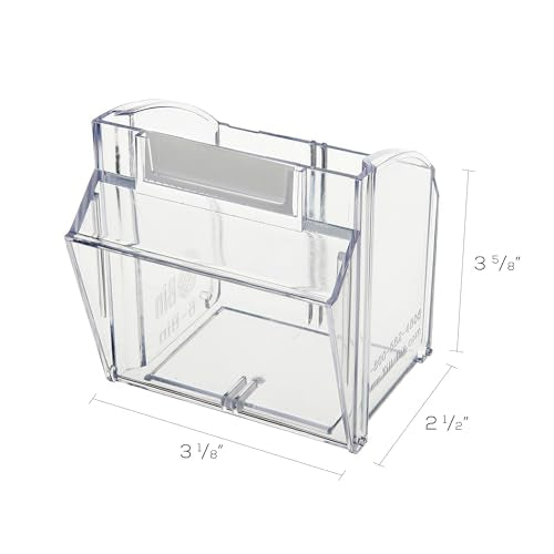 Deflecto Interlocking Tilt Bin, 6 Bin Unit, Clear and White, 23-5/8” x 4-1/2” x 3-5/8” (20603OP) - style: 6 Bins