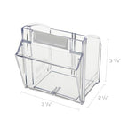 Deflecto Interlocking Tilt Bin, 6 Bin Unit, Clear and White, 23-5/8” x 4-1/2” x 3-5/8” (20603OP) - style: 6 Bins