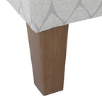 Kinfine K6384Np-F2244 Geometric Patterned Fabric Upholstered Wooden Bench with Hinged Storage, Large, Gray and Brown - color: Gray and Brown