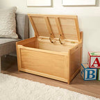 Melissa & Doug Wooden Toy Chest - Light Wood Furniture for Playroom, Blonde Kids Toy Box, Wooden Box Storage Organizer, Children's Furniture Chest - color: Honey