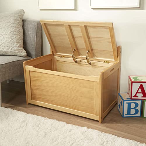 Melissa & Doug Wooden Toy Chest - Light Wood Furniture for Playroom, Blonde Kids Toy Box, Wooden Box Storage Organizer, Children's Furniture Chest - color: Honey