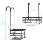 HapiRm Hanging Shower Caddy Organizer - No Drilling Shower Organizer with Hooks, Rustproof & Waterproof 304 Stainless Steel Bathroom Shelves - Black (1 Basket) - color: Black- 1 Basket