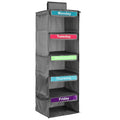 Gray 5-Shelf Polyester Kids' Daily Clothes Organizer - Monday to Friday, Holds Hats, T-Shirts, Bags & Towels - color: Grey