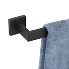 KOKOSIRI 12-Inch Single Towel Bar, Bathroom Kitchen Towel Holder, Wall Mounted SUS304 Stainless Steel Towel Rack, Matte Black, B4003BK-L12 - color: Matte Black, size: 12-Inch