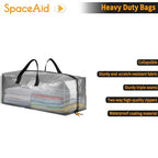 SpaceAid Heavy Duty Moving Bags, Extra Large Storage Totes W/Backpack Straps Strong Handles & Zippers, Alternative to Moving Boxes, Packing & Moving Supplies, Clear (8 Pack) - color: Clear, size: 8 Pack