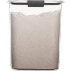 Rubbermaid Brilliance Food Storage Container, 16-Cup, Airtight | Clear/Grey | For Pantry Organization | Pack of 2 - size: Set of 2