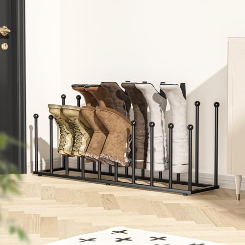 pickpiff Free Standing Shoe Racks - Black Metal Boot Rack Organizer Tall Boots for Dorm Room, Closet, Entryway, Bedroom, Patio Outdoor, Hallway, Black, Shoe Storage Fit for 10 Pairs - color: Black, size: Extra Large for 10 Pairs