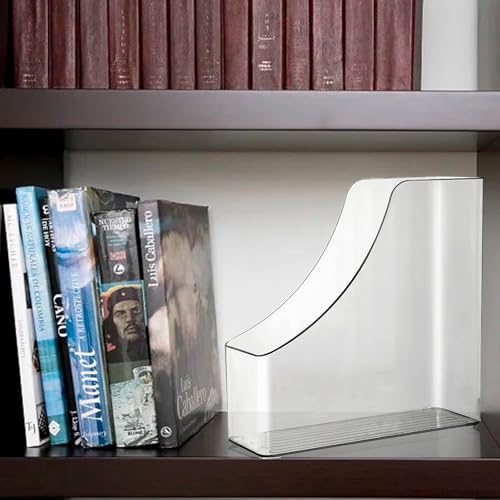 1 Pack Vertical File Holder Clear PET Desk Organizer and Storage Bins Holding for Magazines Binders Notebooks Envelopes File Organizer for Desk Multi-purpose Document Organizer Work Desktops