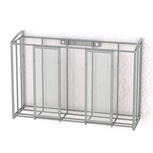 Simple Houseware Over Cabinet Door Organizer, 12.5"Wx3.75"Dx18"H, Mesh Silver - color: Silver