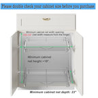 DINDON Pull Out Cabinet Organizer (22-1/2" W x 21-1/2"D), Cabinet Pull Out Shelves, 2 Tier Pull Out Drawers for Kitchen Cabinets, Wire Basket Slide Out Shelf, Pot and Pan Organizer - size: 22-1/2“ W X 21-1/2"D