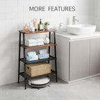 A-Shape Shoe Rack, 4-Tier Heavy-Duty Shoe Organizer with Wooden Top & Mesh Shelves, Space-Saving for Entryway, Bedroom, Hallway(25.28" H, Holds 8 Pairs, Rustic Brown) - size: 17.32" X 10.24" X 25.28"