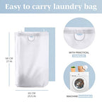 LONBET Laundry Basket with Lid, Made from Breathable Fabric | Aesthetic Clothes Hampers for Laundry with Side Handles & Sturdy Bamboo Frame (26 Gallons - Single, Light Gray) - color: Light Gray, style: 26 Gallons - Single