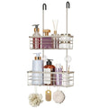 HapiRm Hanging Shower Caddy Organizer - No Drilling Shower Organizer with Hooks, Rustproof & Waterproof 304 Stainless Steel Bathroom Shelves - Brushed Nickel - color: Brushed Nickel