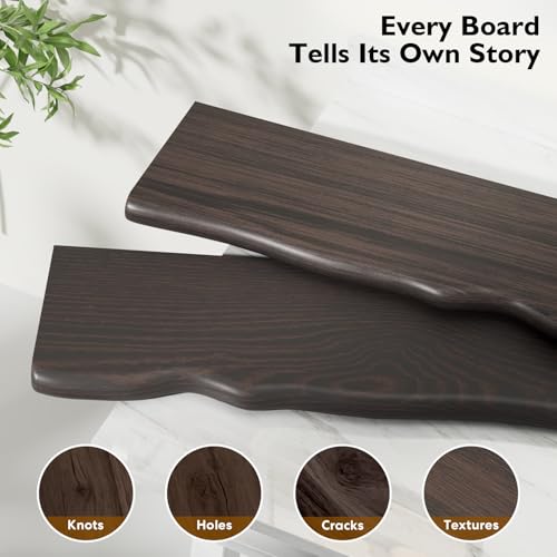 Floating Shelves for Wall Rustic Farmhouse 24 Inch Floating Shelf Bathroom Wooden Shelves for Wall Mounted Live Edge Pine Shelf with Unique Natural Grain for Living Room Bedroom Kitchen (Grey) - color: Grey, size: 24 inch - 2pcs
